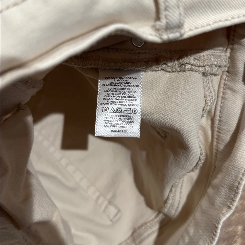 LOFT Straight Leg Pants Beige Cream Stretch Size 14 Neutral Capsule Wardrobe - Picture 7 of 7